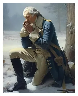 President George Washington In Prayer Snowy Winter 8x10 Photo • $8.49