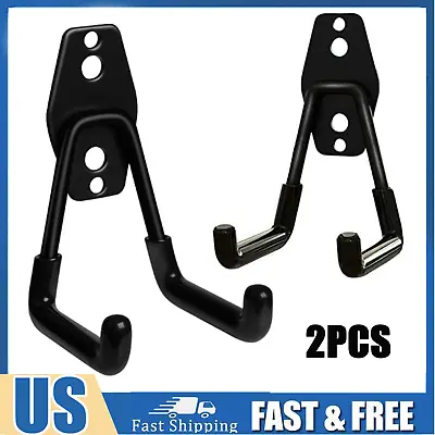 2PC Motorcycle Helmet Holder Jacket Hanger Hook Motorbike Wall Mount Rack Stand • $18.47