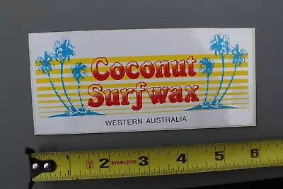 Coconut Surf Wax Western Australia 80's Original V61B Vintage Surfing STICKER • $25