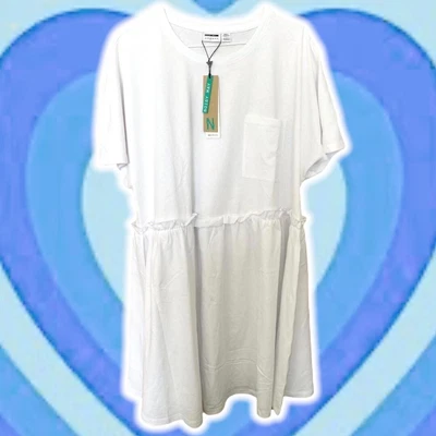 $45 • Buy NEW NOISY MAY Smock Tee Short Sleeve Dress Pocket Ruffle/Frill ASOS EU48 (20-22)