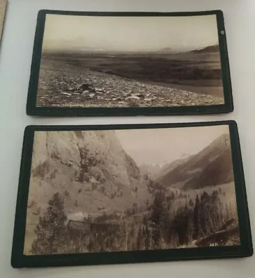 W.H. Jackson Boudoir Cabinet Photos Railroad Bridge Spanish Peaks Colorado  • $145