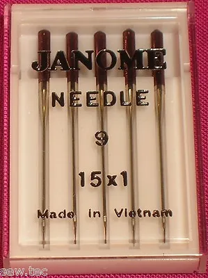 Janome Size 9/65 Needles For Fine Fabrics Silks Satin Chiffon And Lace . • £5.49