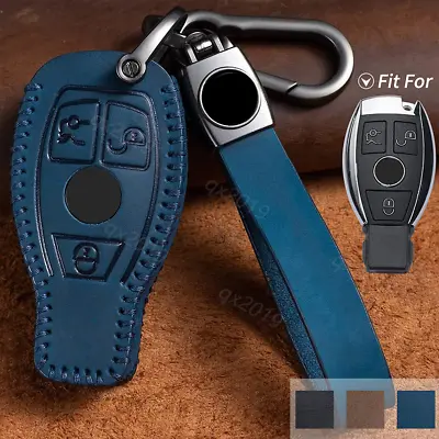 Leather Remote Key Cover Case Fob For Mercedes Benz C E S M CLA CLS CLK GLK GLA • $24.50