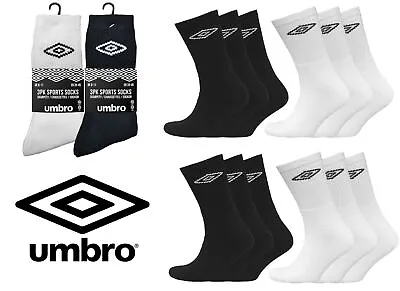 Umbro Mens Sports Socks Size 6-11 Black/White/Navy Sports Socks Mens Gym Socks • £13