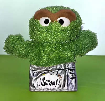 Sesame Street Oscar The Grouch Plush Hand Puppet Vintage 2003 • $13.95