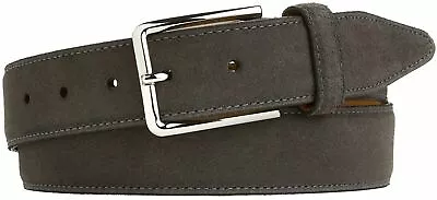 Made In USA Belt Genuine Suede Leather Casual Dress Belt 1-3/8 (35mm) Wide • $18.95