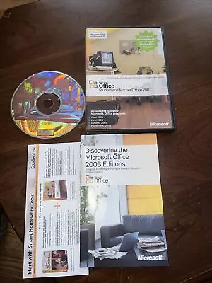 Microsoft Office Student And Teacher Edition 2003 Word Excel W/ Key Genuine VGC • $13.50