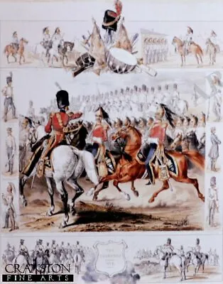 British Dragoon Regiments Military Art Print  Victorian Uniform Period • £12
