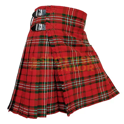 Scottish Handmade Traditional Scott Red Modern Tartan Kilt & Custom Size Kilts • $60