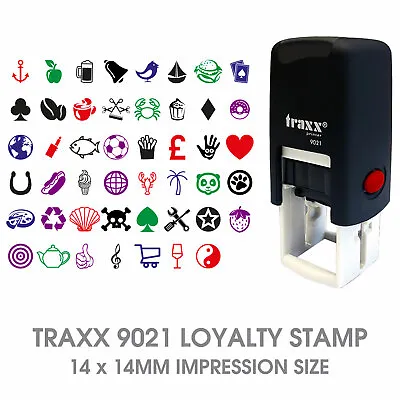 Traxx 9021 Loyalty Card Rubber Stamp Self Inking Small Pocket Size Reward Scheme • £11.45