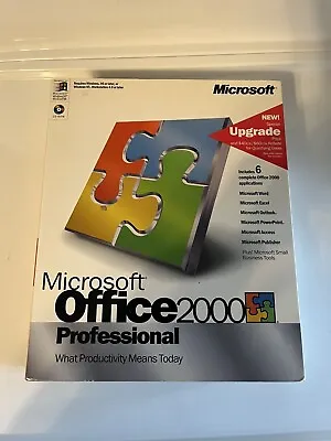 Microsoft Office 2000 Professional Special Upgrade 2 Cd Plus Key • $20