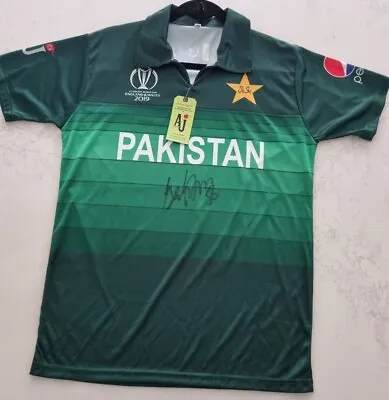 $489 • Buy Babar Azam Signed In Person Replica Pakistan Odi World Cup Shirt Cricket Coa 