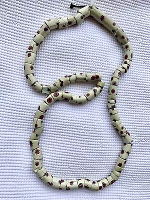 African Venetian Antique Evil Eye Millefiori Glass Trade Beads Necklace 35” • $200