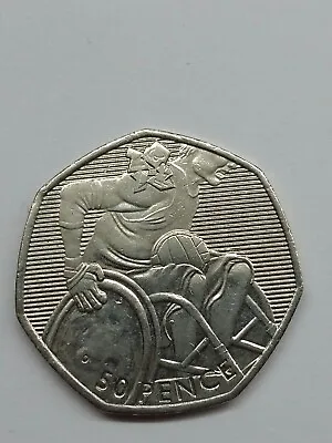 2011 WHEELCHAIR RUGBY 50p London Olympics 2012  Circulated Coin - Ball In Lap  • £5.99