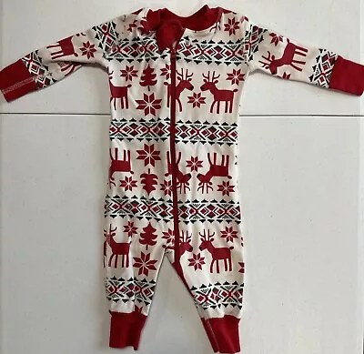 HANNA ANDERSSON Dear Deer Christmas Pajamas Pjs Reindeer Size 3-6mo 60cm • $23.99
