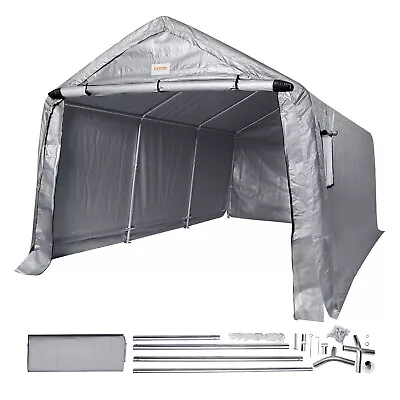 VEVOR Portable Storage Shelter Garage Shed Tent 10 X 15 X 8 Ft & Zipper Carport • $223.99