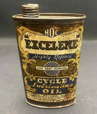 Excelene Humber Lubricating Lamp Oil F Beaumont Sheffield Bicycle Cycle Tin • £110