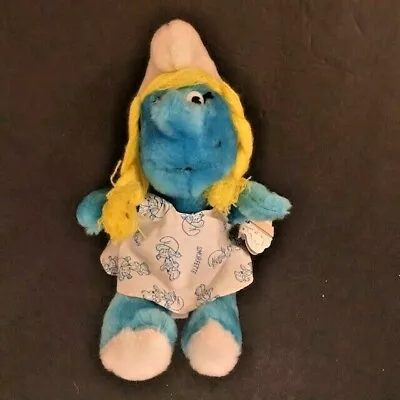 Vintage Smurf’s 1981 Smurfette Peyo Wallace Berrie + Co Stuffed Plush 8  Toy • $12.97