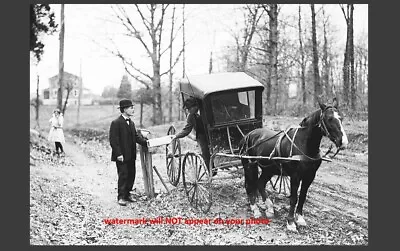 1914 US Mail Delivery PHOTO Vintage Post Office Buggy Rural Route Truck • $5.68