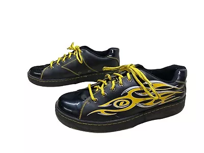 Mens Dexter TRIBE II B2236-4 Black/Yellow Flames Bowling Shoes Size 11.5 • $39.97