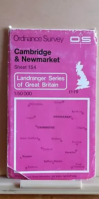 Cambridge & Newmarket Ordnance Survey Map Landranger Sheet 154 1:50000 • £2.25