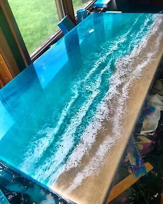 Resin Table Top Luxury Epoxy Resin Table River Coffee Table Handmade Table • $570.85