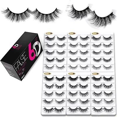 Lashes 30 Pairs | Luxury 6D Mink Eyelashes Wholesale Bulk 10 Styles Mixed - P... • $13.91