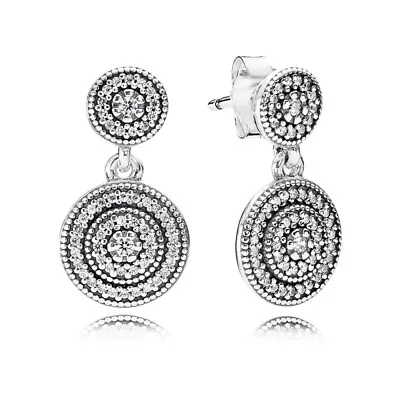 PANDORA Radiant Elegance Drop Silver Earrings - 290688CZ • £24.85