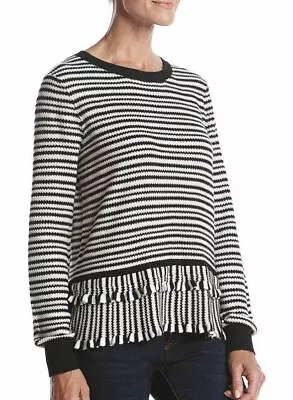 NEW Philosophy By Republic Clothing Knit Ruffle Hem Sweater Womens NWT -Medium • $8.99