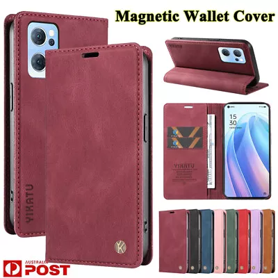 For Oppo A98 A78 A58 Find X3 X5 Pro Reno8 Pro Magnetic Case Leather Wallet Cover • $15.09