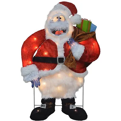 ProductWorks Rudolph 24in Snowman Santa Pre Lit Christmas Yard Decoration (Used) • $30.82