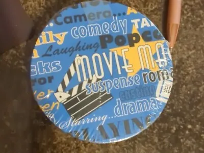 Cardboard Coasters 8 Pack 4 Inch Blue Movie Theme New In Package Movie Night • $7.65