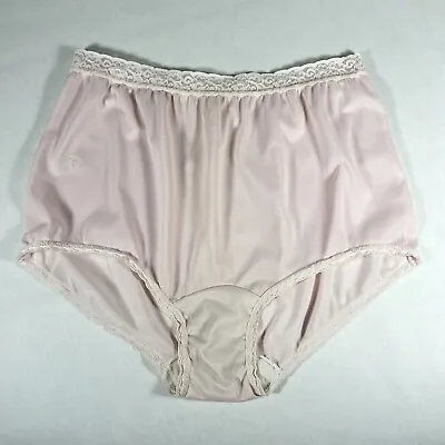 Vintage Carole Pink Nylon Tricot Panties W/Lace Trim Size 8 • $34.99