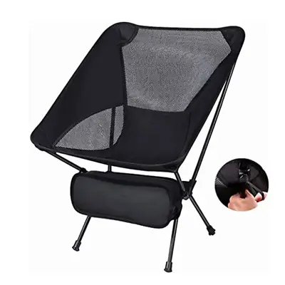 Black Outdoor Folding Portable Lightweight Camping Chair Fishing Hiking Seat ... • $31.95