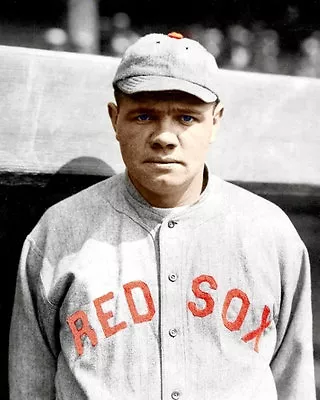 Babe Ruth #4 Photo 8X10 - Boston Red Sox COLORIZED • $7.95
