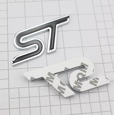 FORD ST Black Chrome Car Badge Emblem Sticker Decal For Focus Fiesta Ranger • $9.99