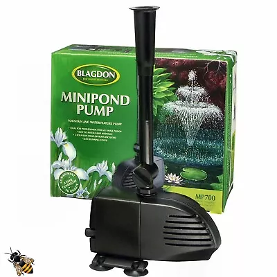 Pond Pump 700Ltr Small Garden Ponds And Water Features 10m Cable Pebble Pool • £35.99