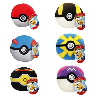 £7.99 • Buy Pokemon Poke Ball Soft Plush Toy Collection - Choose Your Favourite Ball!