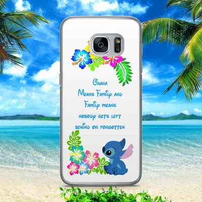 £5.99 • Buy Lilo And Stitch Tropical Ohana Floral Hard Phone Case Cover For Samsung Huawei