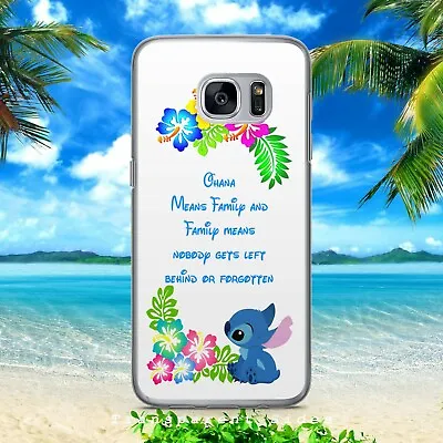 £5.99 • Buy Lilo And Stitch Tropical Ohana Floral Hard Phone Case/cover For Samsung Huawei