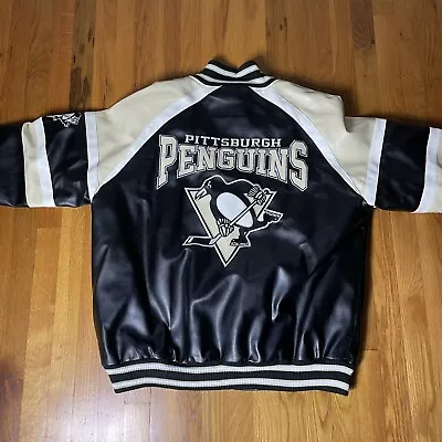 Pittsburgh Penguins Faux Leather Jacket Men’s Size XL • $34.99