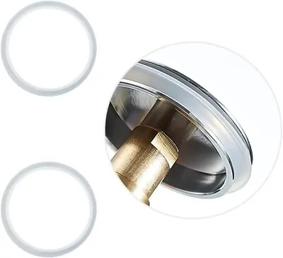 2 Pcs Sink Plug Rubber Seal Clear Waste Washer Basin Click Pop Up Bath Seal Sp • £6.13