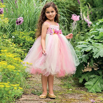 Child Kids Girls Rose Summer Pixie Fairy Magic Book Week Fancy Dress Costume • £18.99