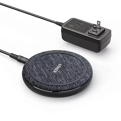 Anker PowerWave II 15W Qi Wireless Charging Pad (w/ Wall Charger) - Black • $12.99