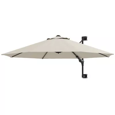 Wall Mounted Cantilever Umbrella Garden Patio Tilting Sunshade Parasols • £98.83