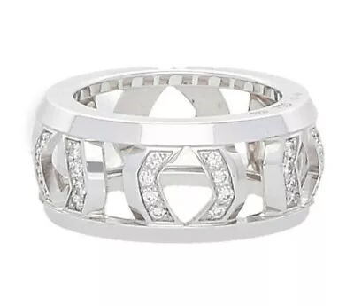 £3715.39 • Buy Patek Philippe Nautilus 18k White Gold Diamond Ring Size 6 275.9751/1.GR.52