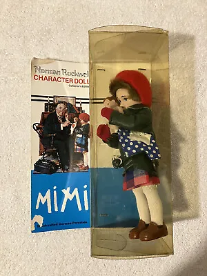 $20.95 • Buy Vintage NORMAN ROCKWELL CHARACTER COLLECTORS DOLL 10  Mimi Porcelain In Box 1979