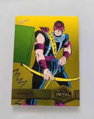 2021 Skybox Metal Universe Marvel Spider-Man Hawkeye Yellow FX #131 • $0.99