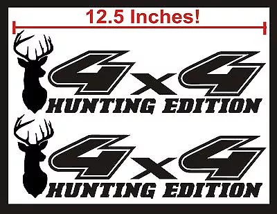 4x4 Decals GLOSS BLACK Set For Ford F150 Super Duty CAMO Deer Hunting • $13.50