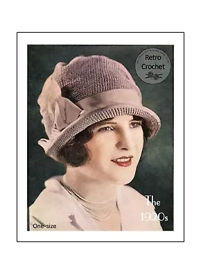 £4.29 • Buy 1920s Ladies Crochet Cloche Hat Pattern - Copy